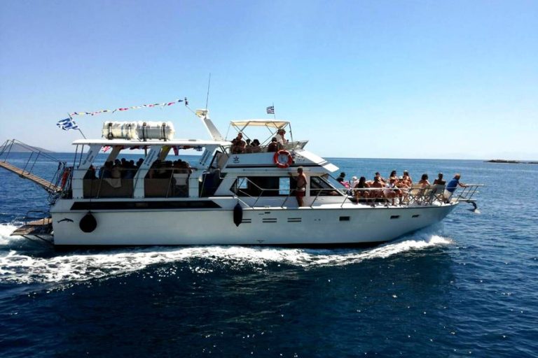 Smile Cruises boat at sea on a trip from Kolymbari